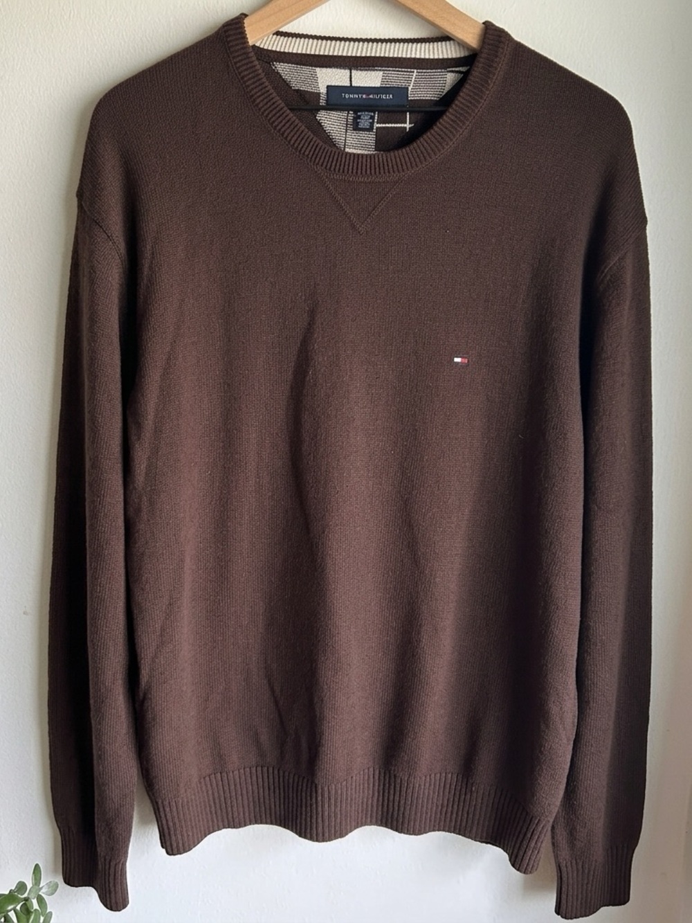 Tommy Hilfiger brown crew neck pullover sweater - size XXL
